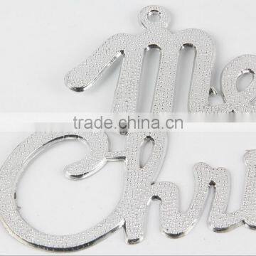 Silver/Golden English Merry Christmas Alphabet Decorative Hanging Ornaments Christmas Words Decorations photo-4