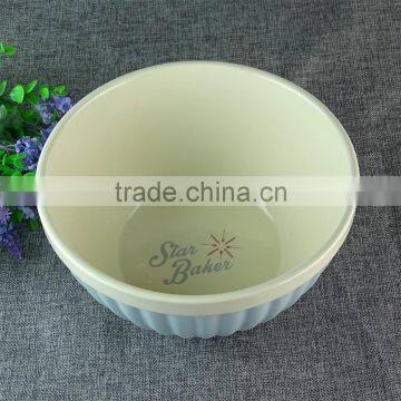 Bulk Stock Cheap Pink&Blue Deep Ceramic Baking Pan Bakeware Wholesale photo-3