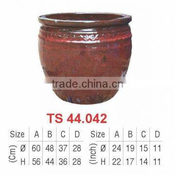 Viet Nam Outdoor Oxblood glazed flower pot