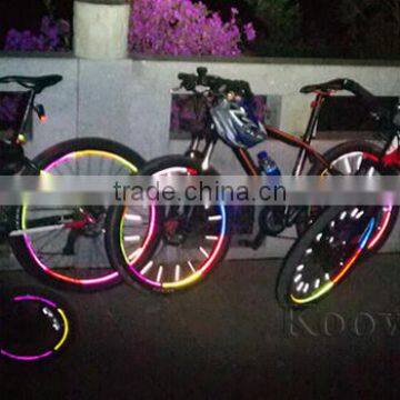 dust proof Cycling Track fixed gear Bicycle Wheel Tire Rim Reflective Sticker Fluorescent wheel stripe tape spoke bike accessory