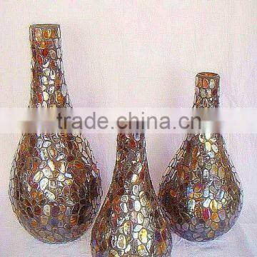 High Quality Green Color Glass Flower Pot photo-4