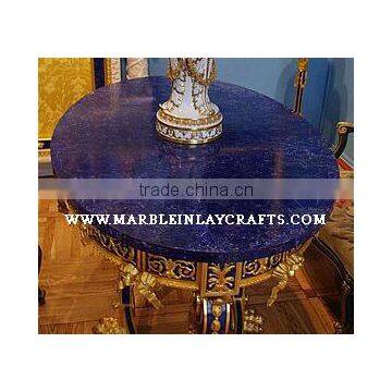 Blue Semi Precious Stone Lapiz Lazuli Table Top