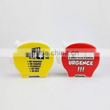 Ceramic Piggy Bank With Euro Paper Money,Piggy Bank With Red Cross photo-2