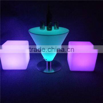 Modern New Beautiful Ring Lighting Plastic LED Cube Chair With Rechargeable Battery photo-4
