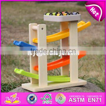 2017 new design 4 levels funny toys wooden kids car ramp toys for toy cars W04E048