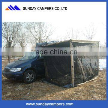 Picnic car side awning fabric for camper sunshade awning with mosquito net