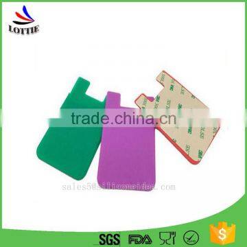 Universal Silicone Smart Wallet Mobile Card Holder Durable Soft Silicone Sticky Mobile Phone Case Card Holder photo-2