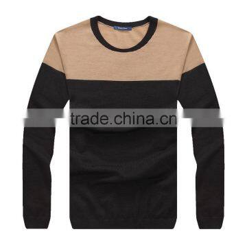 high quality wool crew neck color combination men sweater