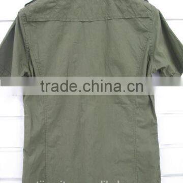 100% Cotton Poplin Men's Crinkle Shirts , Summer Short Sleeve Shirts photo-2