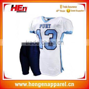 Hongen apparel wholesale sublimated american football jersey custom American football uniform