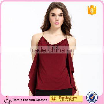 Domin Fashion Sleeveless off Shoulder Lady Top photo-1
