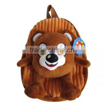 wholesale stuffed custom backpacks bear shaped plush bags kids cartoon backpack