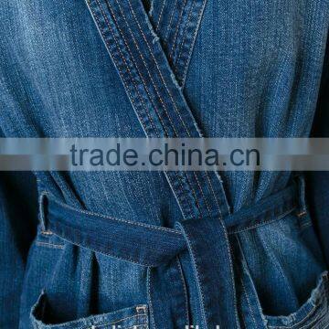 Hot Sale Unique Design Lady Denim Kimono Style Jackets for Sale photo-5