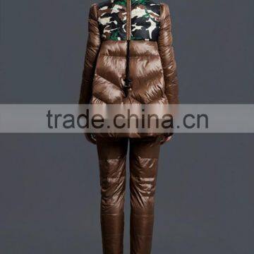 European Style Women Camo Down Filled Winter Keep Warm Pants photo-3