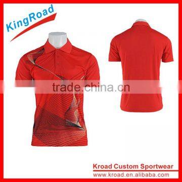 Men's cheap Breathable red polo t-shirt for wholesale with Italian fabric