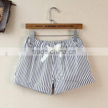 2016 Wholesale Sexy Tight Womens Polyester Gym Workout Shorts Adult Stripe Shorts photo-2