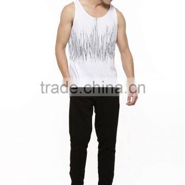 Fashion Pulse Print Vest Wholesale Sleeveless Hoodie Stringer Vest photo-4