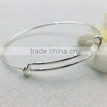 2016 adjustable wire bangle bracelet wholesale diy silver expandable wire bangle bracelet