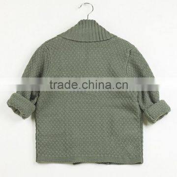 Spring Warm Knitting Sweater For Little Boys Children Thick Knitted Kimono With Button Front photo-6
