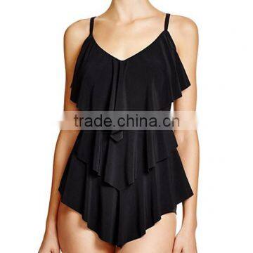 2017 Ruffle sexy one piece swimwear women