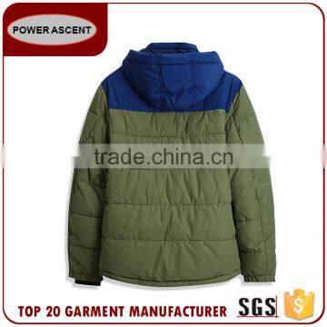 Hot Design Men'S Contrast Color Fashion Hoody Padded Quilting Jacket For Sale photo-2