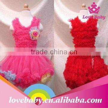 Baby lace fluffy chiffon children lace dress LBE4092290