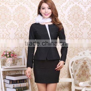 New Style Sweet Womens Plus Size Western-style Cothes Long- Sleeve Slim Suits Hotel Work Uniforms photo-2