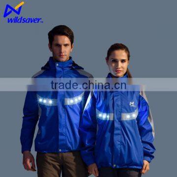 OEM hi viz LED flashing windproof jacket