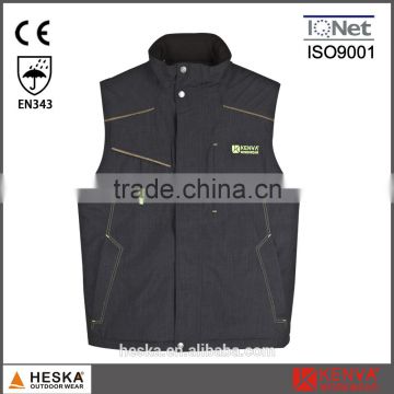 OEM customize workwear fashion men winter bodywarmer padding vest with TPU