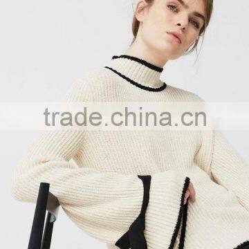 Korean Design Newest Girl's Knitted Sweater Ladies Top photo-5