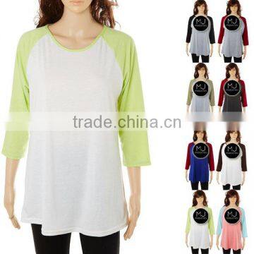 LOW MOQ 3/4 Sleeve Women Shirt photo-5