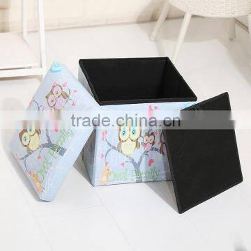 PU Leather Thick Foldable Shoes Storage Stool Box Bench Seat photo-3