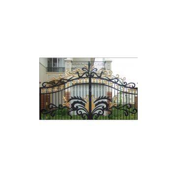 Garden wrought iron gate and fence,luxury wrought iron gate,decorative wrought iron gates