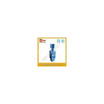 Blue Biscuit Foldable Cardboard Display Stands For Supermarket