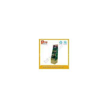 Eco-friendly Free Standing Cardboard Display Stands For Coffe / Milk