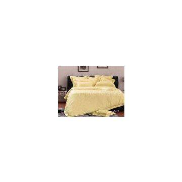 Curly Grass Yellow Luxury Bed Sets Silk Jacquard Comfortable With Good Texture