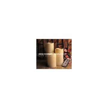 Battery Operated Outdoor Flameless Candles , Unscented LED Candles With Wavy Edge