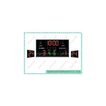 LED Electronic Basketball Scoreboard with 24s Shot Clock and time