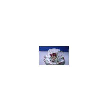 12PCS 140CC Very Thin Porcelain Coffee Cup and Saucer