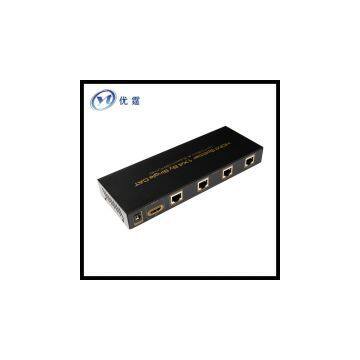 HDMI Splitter 1X4 Extender By Single CAT5e/6/7 Up TO 60m & Support 3D Full HD photo-2