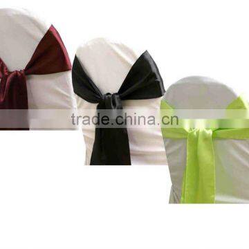Fashion satin sash for wedding banquet chair sash decorative satin chair sash