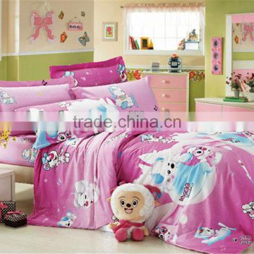 Children's Cartoon Cotton Bedding Set (SDF-2013NCT004-KLTS-PINK)