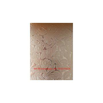 Embossing metallic PET-PVC laminated film
