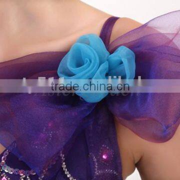 A-Line Princess Mini Jersey Cocktail Party Homecoming Prom Dress Organza Spaghetti Strap Beaded Prom Party Dress photo-5