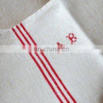 vintage wine promotion printing stripes cotton tea towel for wholesale