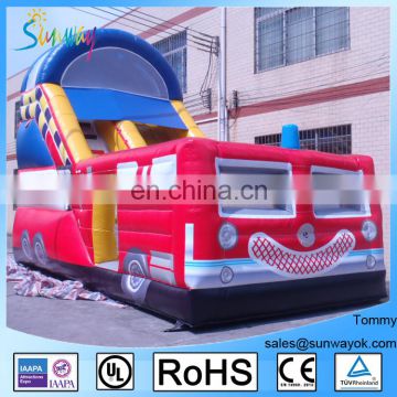 Bus Shape Inflatable Bouncer Combo With Water Slide