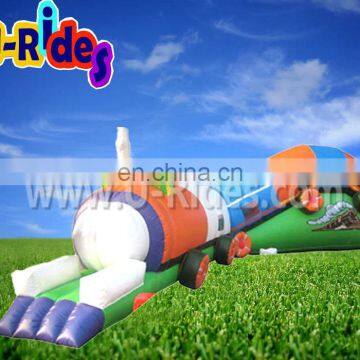 Inflatable Worm train Tunnel bouncer game for kids