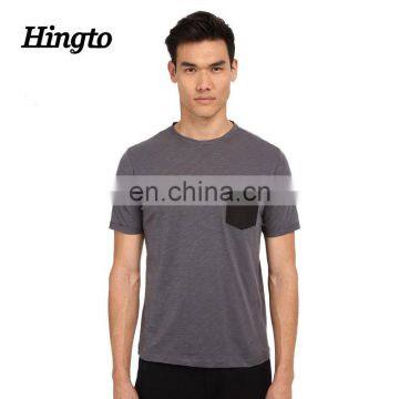 Wholesale nylon polyester pocket tee shirts custom design