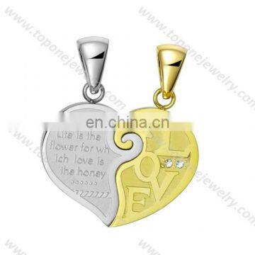 2017 Stainless Steel Christmas Jewellery Pendant for Couple Love photo-3