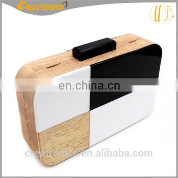 Trendy Mixed Color Clutch Bag Fashion Box Clear Acrylic Evening Bag photo-3
